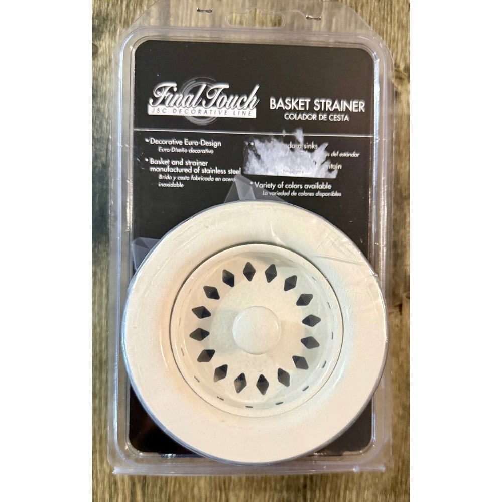 Final Touch Basket Strainer Kitchen Sink B02003 Biscuit Stainless Steel NEW